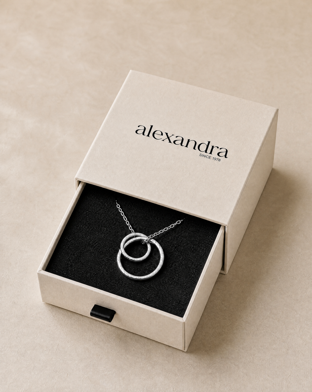 Silver Twin Ring Necklace | Aeris Solari