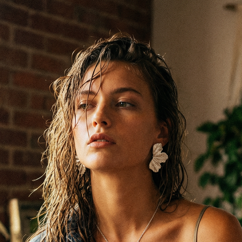 Textured Silver Earrings | Aeolian Wave