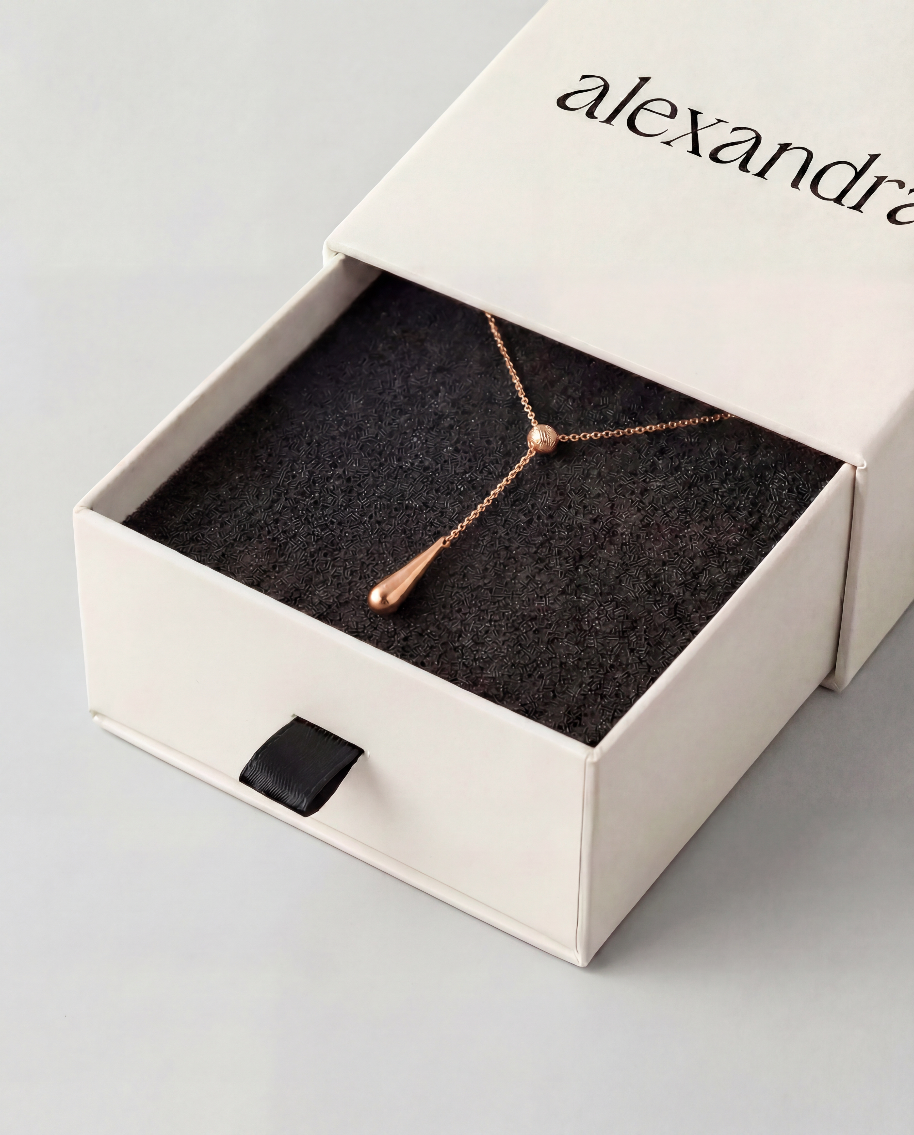 Rose Gold Lariat Necklace | Lucent Australis