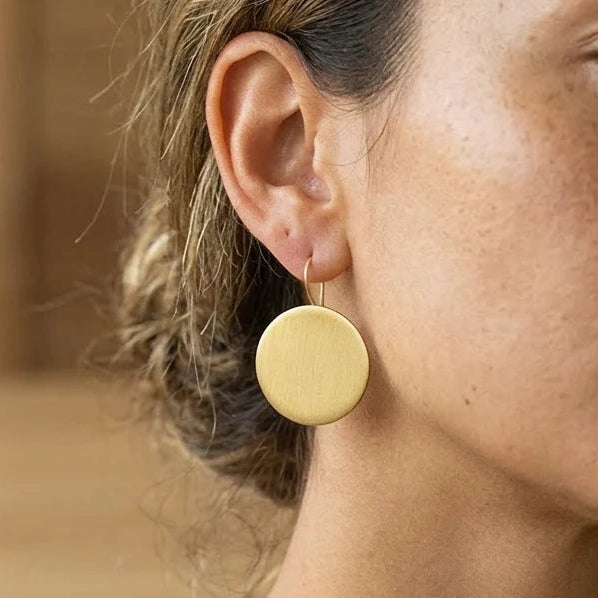 Silver Disc Earrings | Selene Round