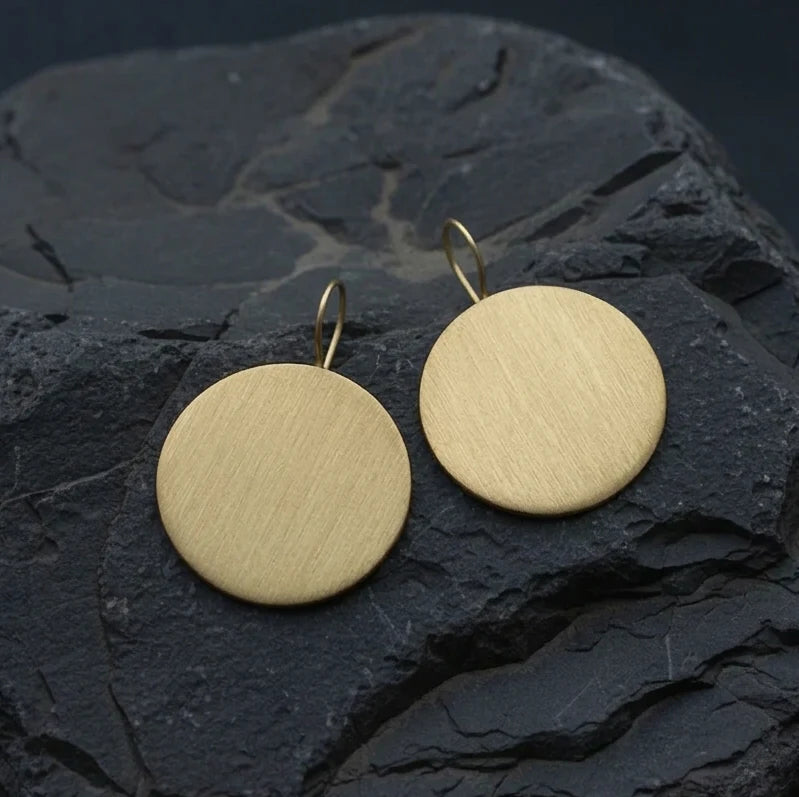 Silver Disc Earrings | Selene Round