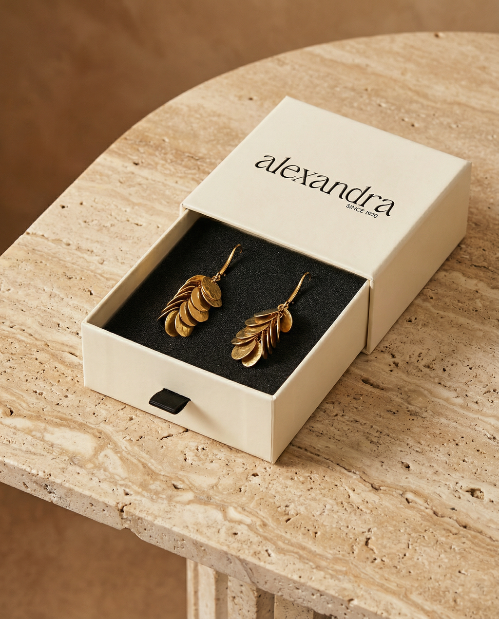 Cascading Gold Disc Earrings | Emberfall