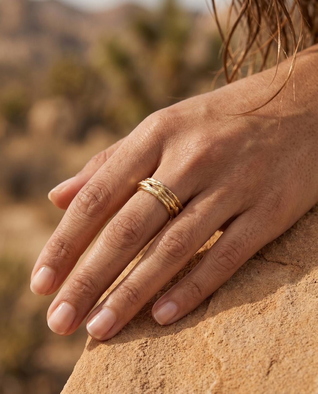 Textured Rose Gold Ring | Scorched