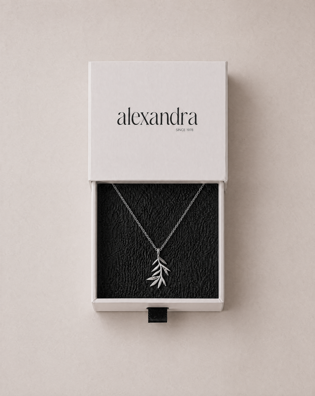 Silver Olive Branch Necklace | Liora