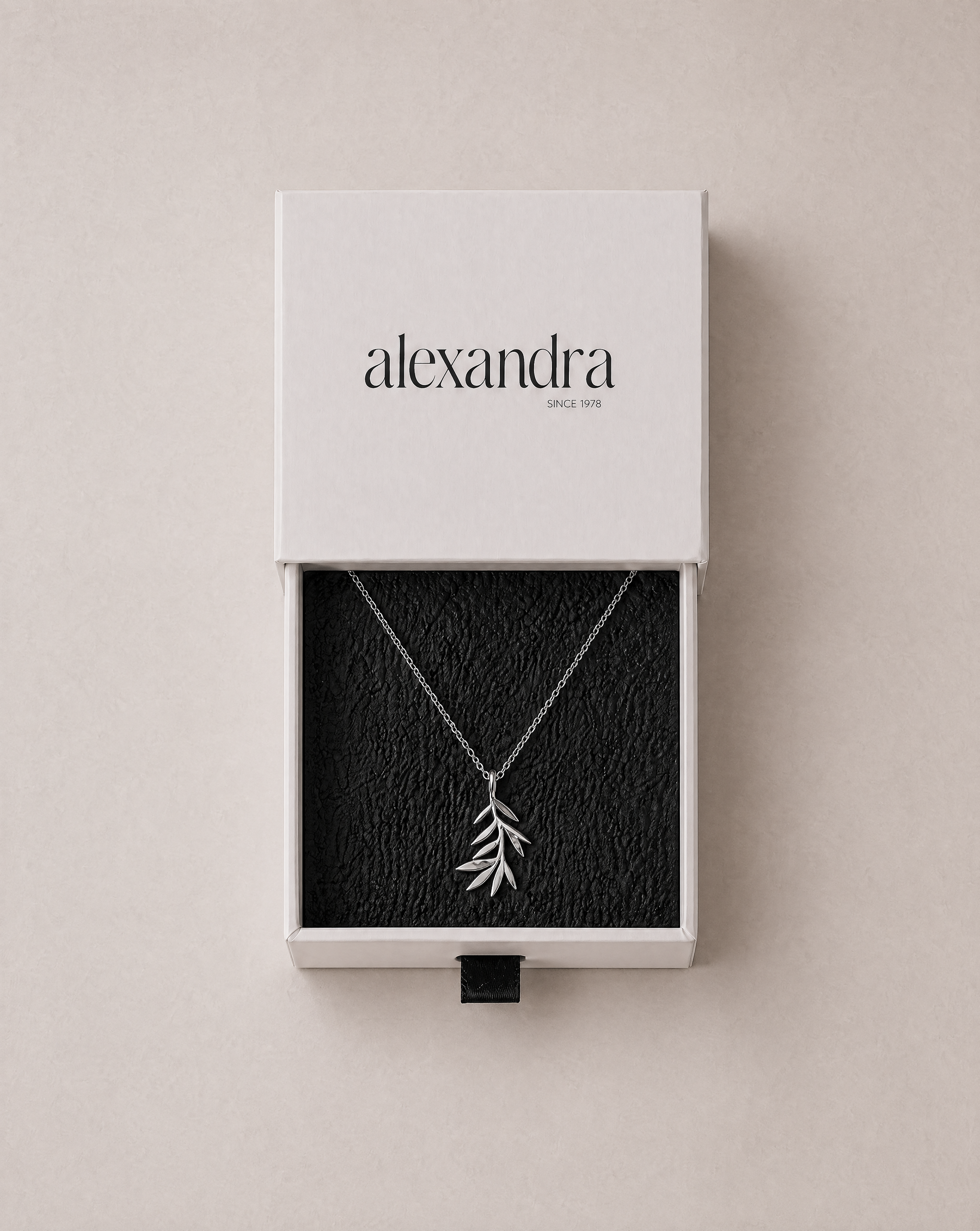 Silver Olive Branch Necklace | Liora