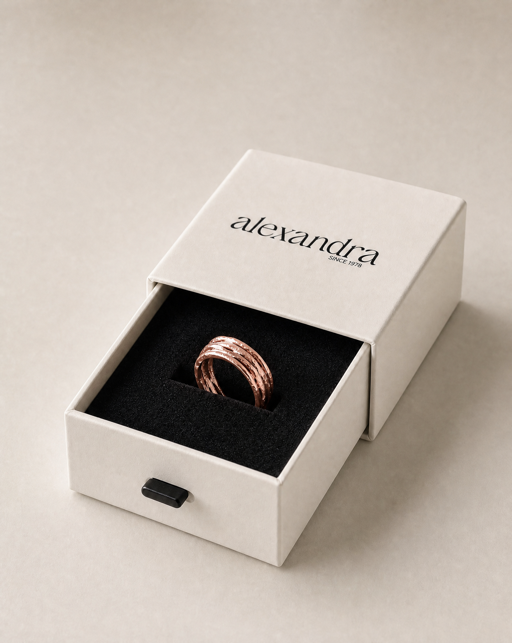 Textured Rose Gold Ring | Scorched