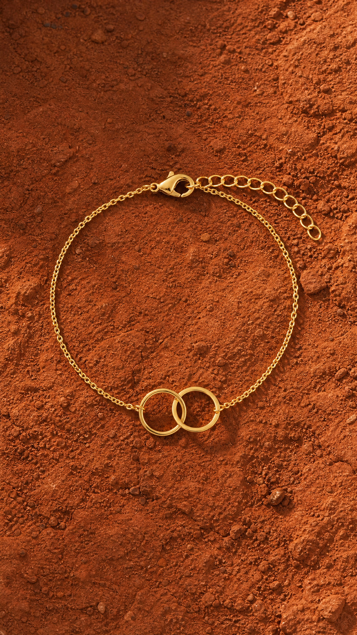Delicate Gold bracelet with interlocking rings