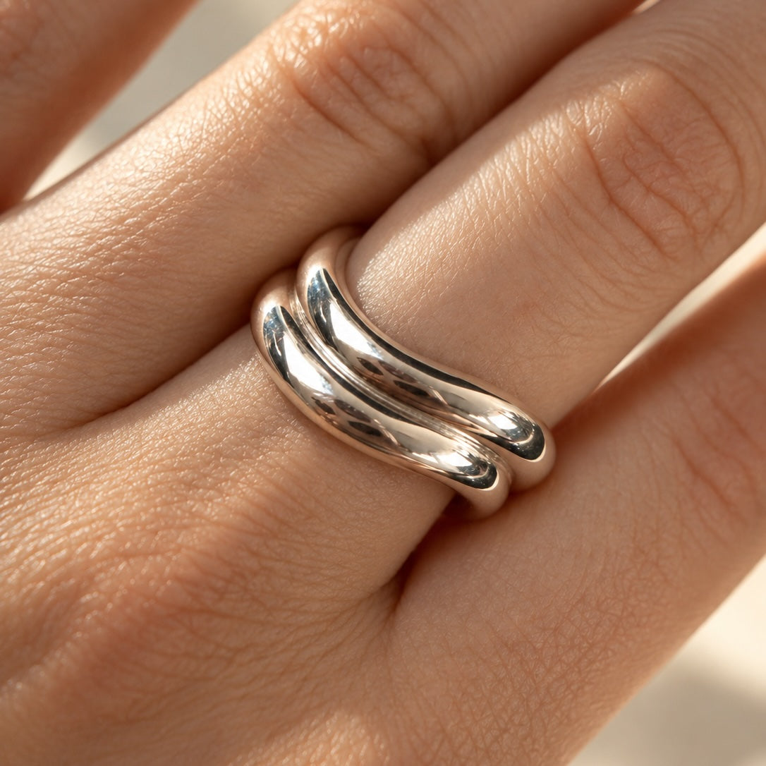 Twin Silver Band Ring | The Rill