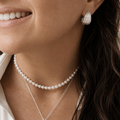 Curved Silver Ripple Earrings | Aqueous