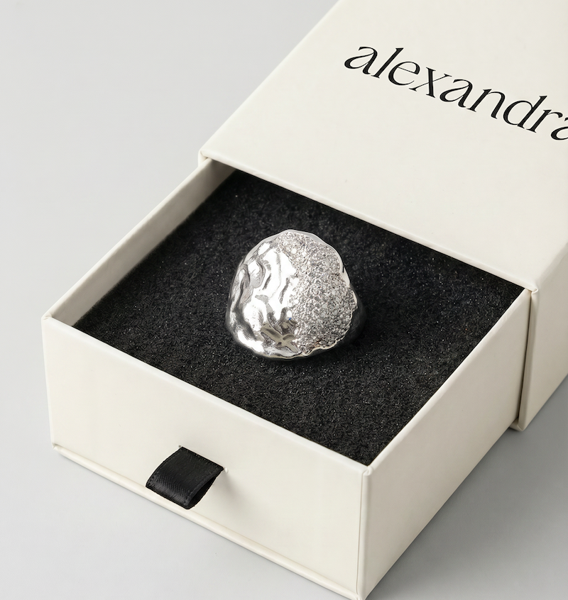 Silver Stone Set Ring | Salacia